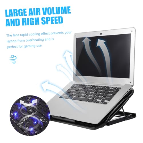 Support de refroidissement PC portable Hemobllo à ventilation réglable noir - 7