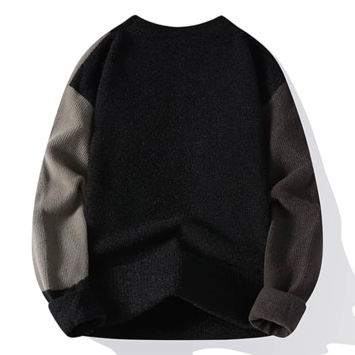 Men Sweaters Crewneck Long Sleeve Sweaters Casual Pullover Sweater Cable Knit Pullover Plus Size Warm Winter Outwear2