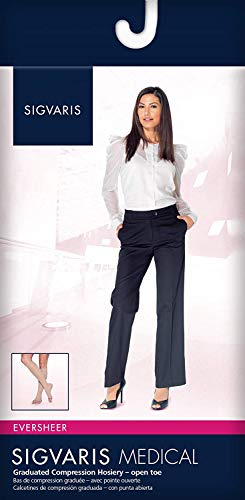 Image of SIGVARIS Women's Style Sheer 780 Open Toe Calf-High Socks 20-30mmHg