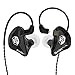 BASN Bsinger In-Ear-Monitore Geräuschisolierende Kopfhörer, Dual-dynamische Treiber High Definition Kabelgebundene Ohrhörer mit abnehmbarem MMCX-Kabel für Musiker Schlagzeuger Sänger (Schwarz)
