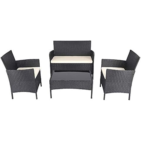 Chicreat Polyrattan Lounge Set for Indoor and Outdoor Cover