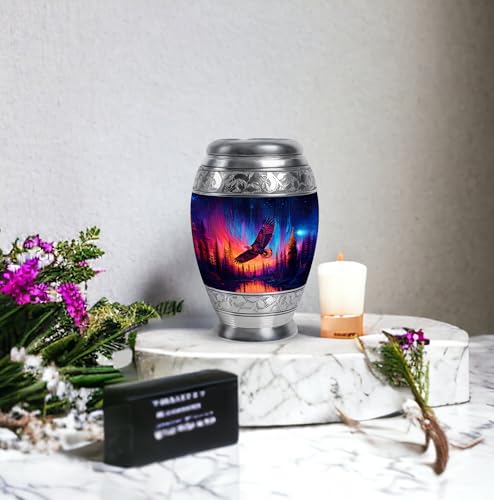 Image of Eagle Urn - Small Cremation Urn for Human Ashes Adult Female - Funeral Urns for Men - Decorative Urns for Male - 3 Inch