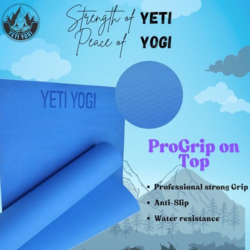 Image of Eva Yoga Mat for Exercise, Anti-Slip Workout Mat for Unisex, Durable & Comfortable Yoga Mats for Home, Gym, and Pilates (Blue, 6mm)