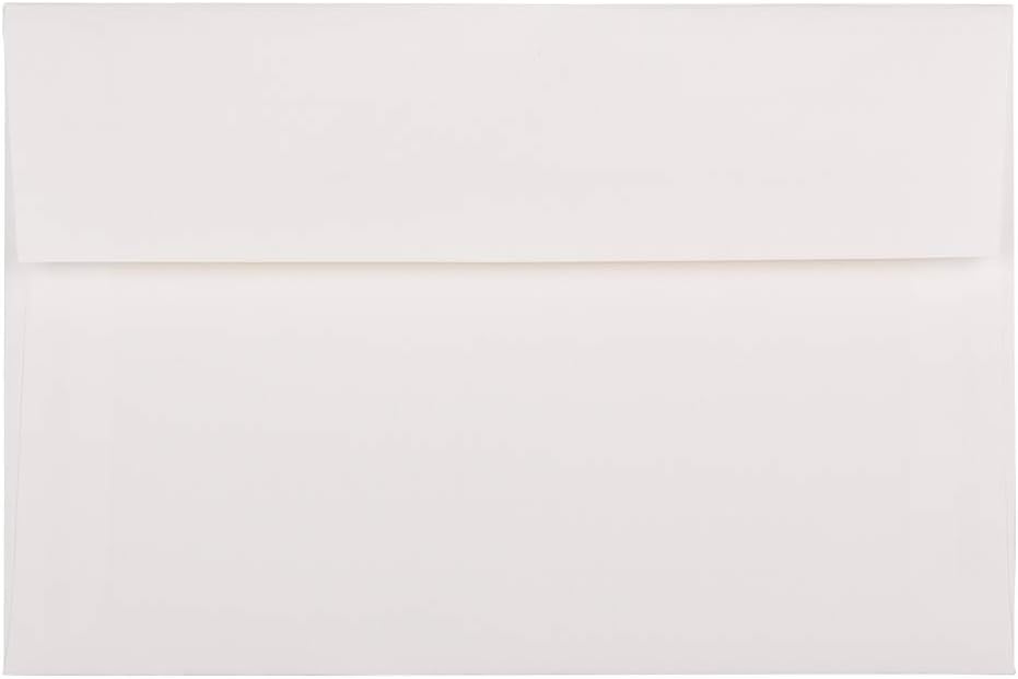 JAM PAPER A9 Strathmore Invitation Envelopes - 5 3/4 x 8 3/4 - Bright White Wove - Bulk 250/Box