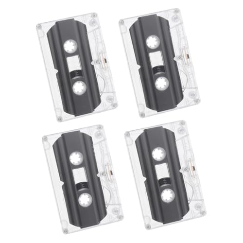 4 Pezzi Cassette Audio Vuote Minuti Registrabili con Custodia Trasparente Resistente Formato per Registrazioni Creative e Organizzazione