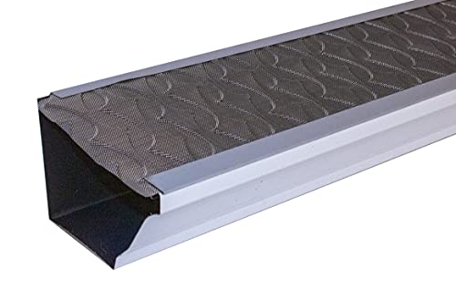 Image of Gutter Guard by Superior 6 inch 48ft Kit with Screws & Setter, Contractor Grade DIY Friendly Gutter Guards, Stainless-Steel Micro Mesh Gutter Cover