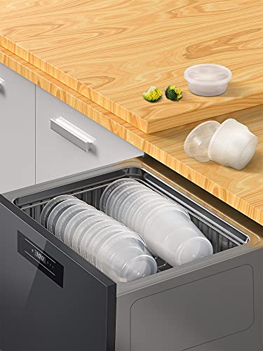 TashiBox Lancheiras de salada para congelador e armazenamento de alimentos, 236 ml - 40 recipientes