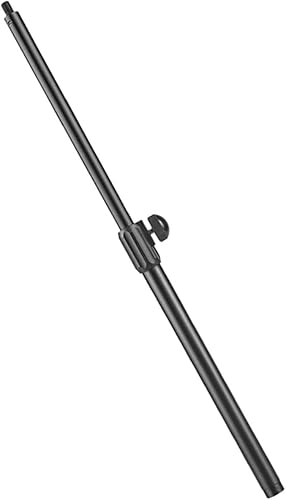 Luxshiny Poste de micrófono telescópico con adaptador de cabeza de tornillo, micrófono de construcción de metal, brazo de pluma para estudios de