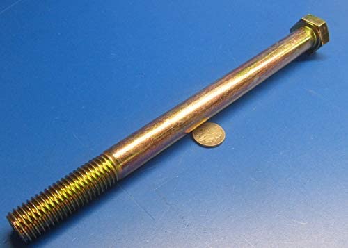 Grade 8 Zinc Yellow Steel Bolts RH PT 3/4"-10 x 10.00 Length 1 pc