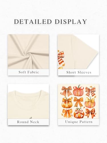 Halloween Shirts for Women Spooky Season Shirt Pumpkin Ghost Graphic tees Casual Short Sleeve Tops - image 4