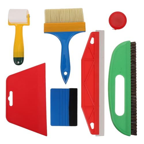 Raclettes en plastique pour film teinté et papier peint - Lot de 7 outils de lissage sans rayures