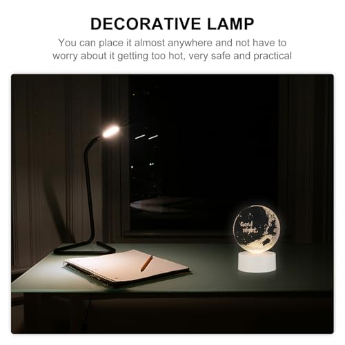 Lámpara de noche de resina 3D con control táctil y luz cálida miniatura 3