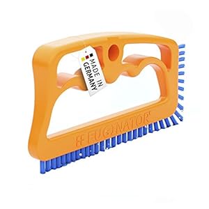 FUGINATOR® Voegenborstel oranje/blauw – borstel voor voegenreiniging in badkamer, keuken en huishouden met EU-patent