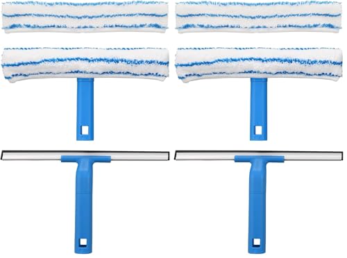 Raclette à vitre Mitclear 30cm avec lave-vitre microfibre pour maison et douche