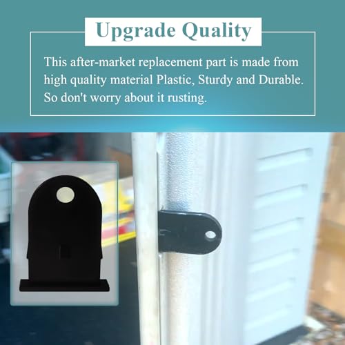 Ctuoptuo Outdoor Resin Shed Hasp Latch, Bolt Latch, Replacement for The Rubbermaid Outdoor Resin Shed Hasp Latch, Black Solid Core Plastic 1 Pcs - Image 6