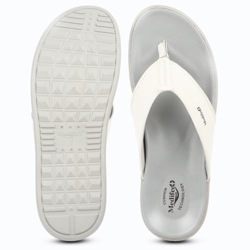 Image of Medifeet Men's Leather Thong Slippers