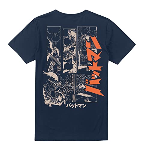 Cotton Soul DC Comics Batman Comic Scenes, maglietta unisex, colore naturale, Marina Militare, XL