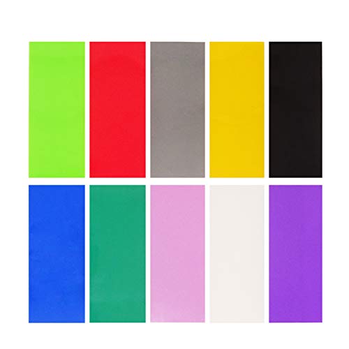 Honbay 200PCS 10 Colors 30x72mm Battery Shrink Film Colorful Battery Wraps PVC Heat Shrink Tubing Tube for 18650 Battery