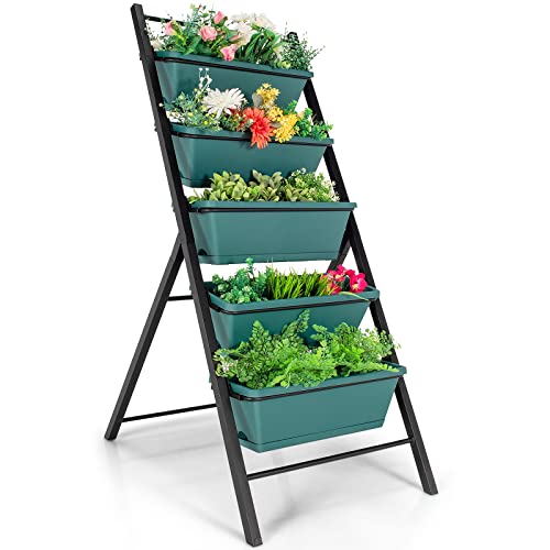 Giantex Vertical Planter Raised Bed, Elevated Garden Beds with Water