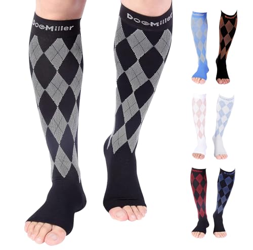 Doc Miller Closed Toe Compression Socks 1 Pair 20-30mmHg Knee High