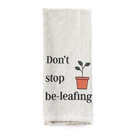 Tierra Garden Funny Kitchen Towel - Be-Leafing Cover