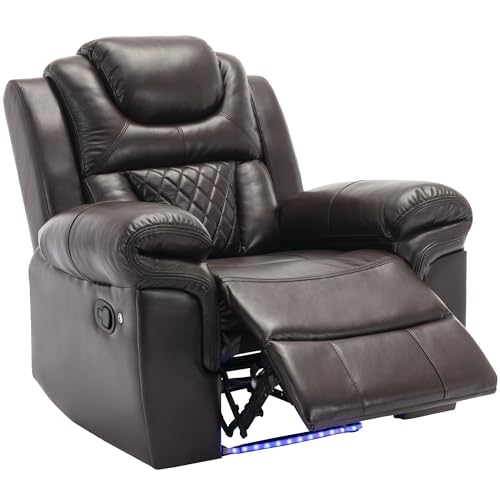 Sillón reclinable manual marrón miniatura 5