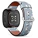 CJBROES Replacement Leather Watch Band, Compatible with Fitbit Versa 3 and Fitbit Sense of Wristband Bracelet Accessory - Winter Cute