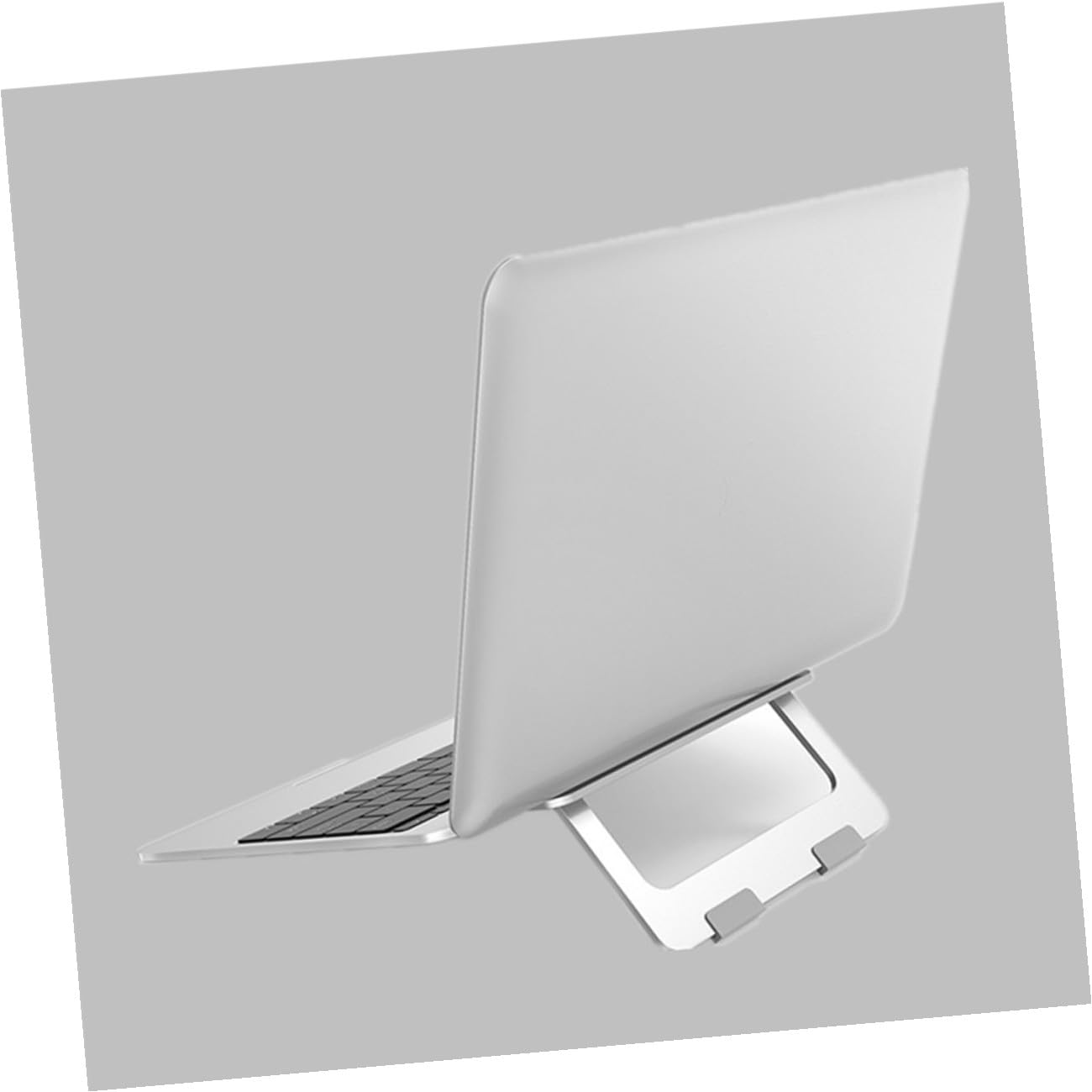 NUOBESTY Soporte Plegable para Laptop de Aleación de Aluminio Elevador Ventilado Compatible con Portátiles para Oficina y Hogar