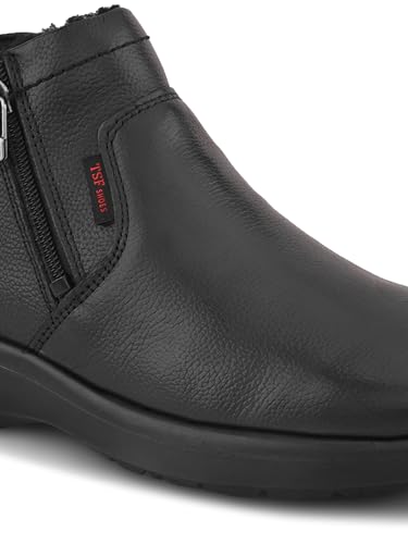 Image of TSF Leather 8617-Black boot for men