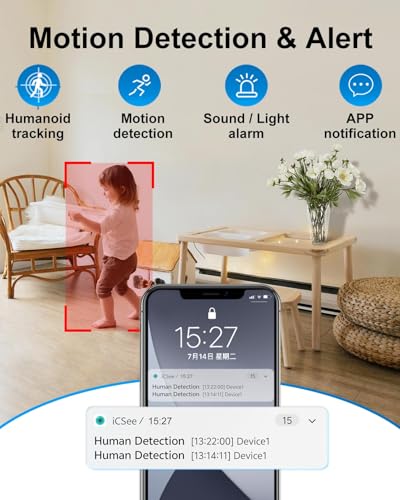 Image of Video Calling Indoor WiFi Camera with 2.8-Inch IPS Screen, 2K Two-Way Baby /Elder /Dog /Pet Camera with Phone App, Human /Sound /Crying Detection, One-Button Call, Color IR Night Vision