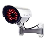JOOAN CCTV Security Fake/Dummy Camera Outdoor Bullet Camera with 30 Units Illuminating LEDs (No Flash)