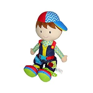 June garden 155 dressy friends lucas educational stuffed plush doll for kids and toddlers 2 years and up montessori buckle soft toy  urban country home decor