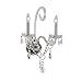 Trans Globe Lighting Crystal Fountain 2-Light Sconce, Polished Chrome