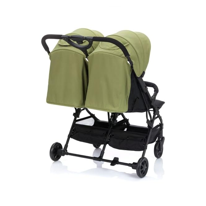 Fillikid Passeggino gemellare e fratelli gemelli – solo 10,2 kg e 78 cm di spessore, con posizione sdraiata, sedili regolabili indipendentemente, cintura a 5 punti e sospensioni – portata fino a 30 kg