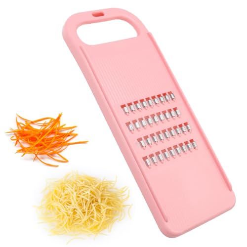 Wjelet Carrot Shredder,Graters for Kitchen,for Cucumber Cabbage Onion Potato Salad Shredder Mandoline Cutter Chopper(Pink)