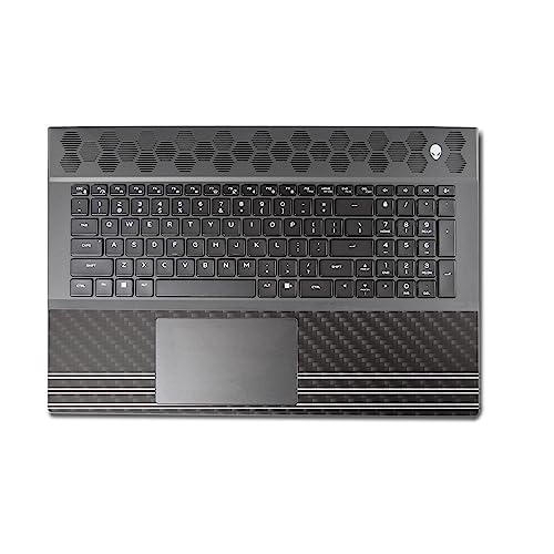 Image of MightySkins Carbon Fiber Skin Compatible with Alienware M18 R1 (2023) Full Wrap Kit - Pinstripe | Protective, Durable Textured Carbon Fiber Finish | Easy to Apply & Change Styles | Made in The USA