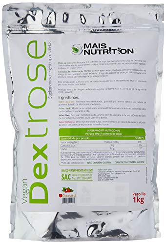 Dextrose 1kg Embalagem Refil Guarana WVegan Vegano Guaraná