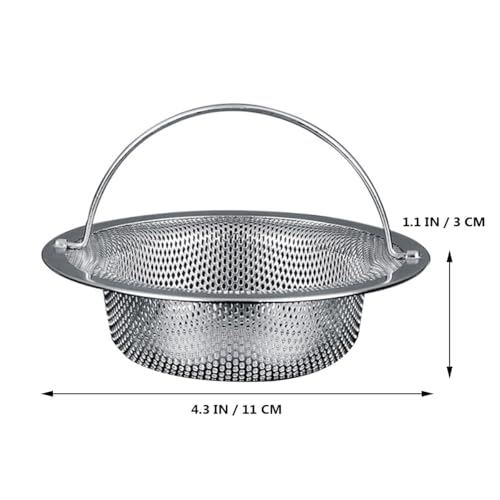 Colador para fregadero de cocina de acero inoxidable 110mm miniatura 2