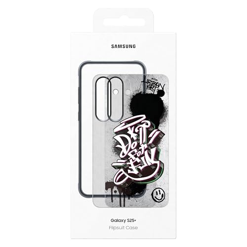 Image of Samsung Galaxy S25+ Flipsuit Rugged Phone Case, Protective Cover, Shockproof, Durable Design, Included Interactive Card Syncs with Screen, US Version, EF-JS936CBEGUS, Black