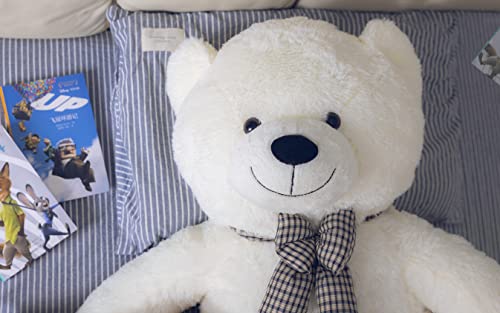 YunNasi Riesen TeddyBär XXL Teddy Bär Großer Kuscheltier Stofftier Plüschbär mit süßer Schleife 120cm