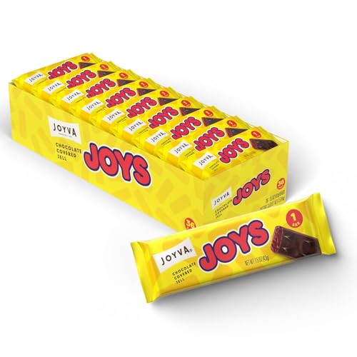 Joys Chocolate Covered Raspberry Jell Bars Kosher, Gluten-Free Fruit Jelly Candy, Classic Chocolate Raspberry Treats, 1.5 oz Each, Bulk Box of 36 image 2