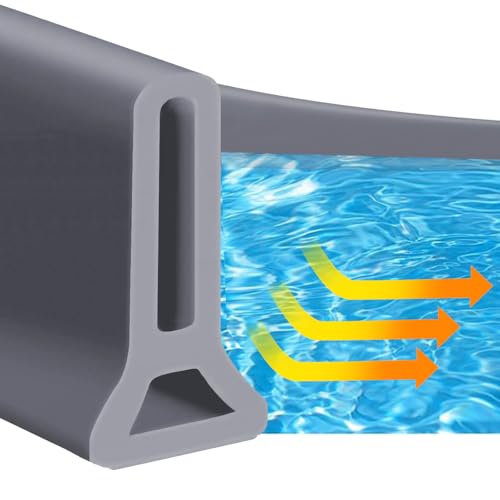 Barrera para Agua 2M Barrera de Ducha Silicona Barrera Agua Ducha Autoadhesiva Borde Plato Ducha Plegable para Mampara de Ducha o Borde de la Bañera del lavabo (Estilo B   Gris)