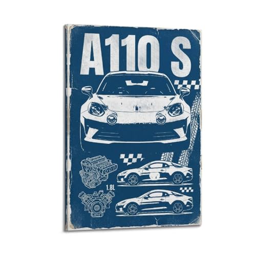 Poster A110 S Racing Performance sur toile déco 30x45cm