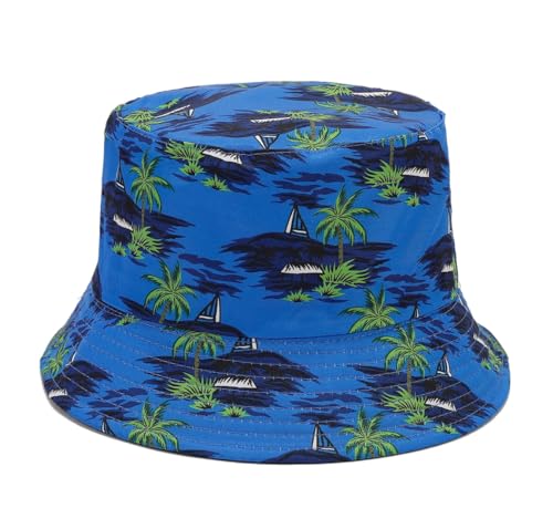 Image of Quanhaigou Bucket Hat for Men Women,Packable Reversible Printed Sun Hats,Fisherman Outdoor Summer Travel Hiking Beach Caps (Coco Palm Tree)