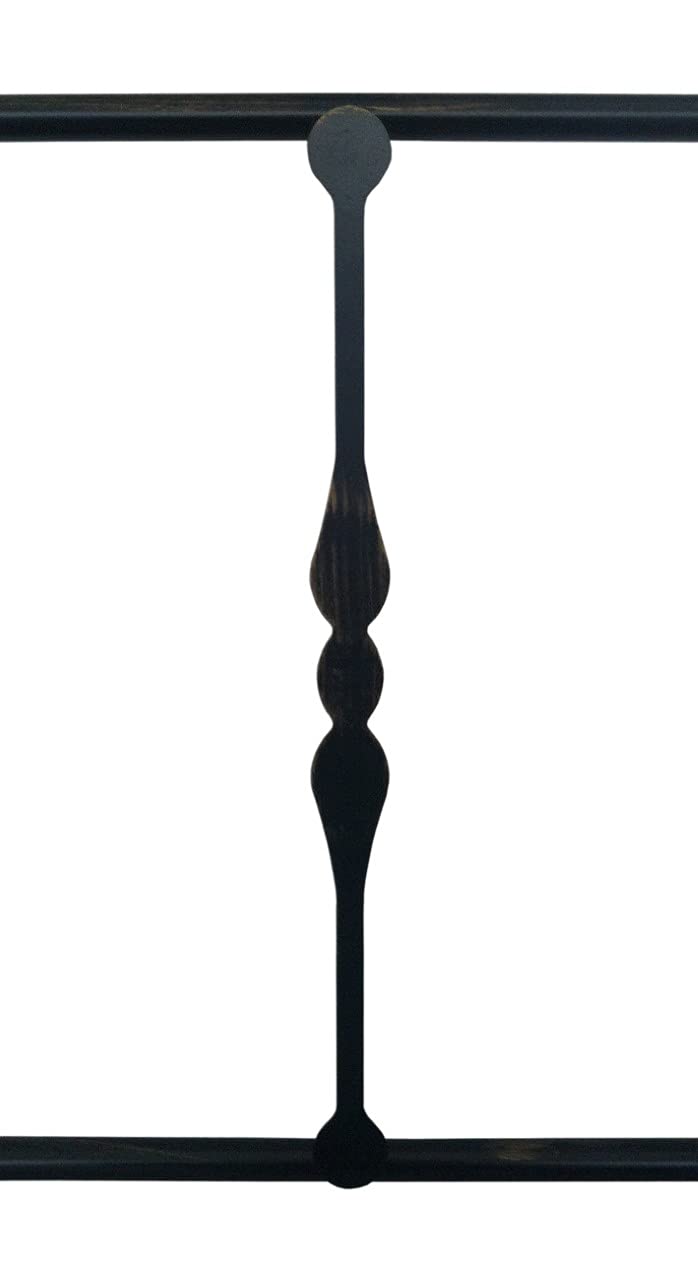 SISA srl, Struttura Letto Matrimoniale Ferro Battuto, Modello Gardenia, Colore Nero Anticato (Con Sfumature Oro), 170x120x195 cm, 100% Made in Italy