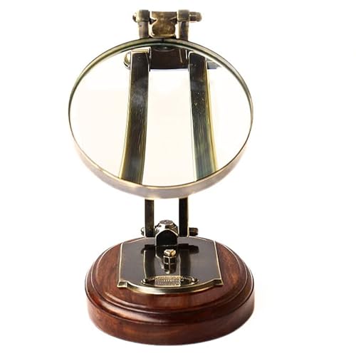 Antique Magnifier Barraud & Sons London Brass Magnifying Glass Vintage Desktop Accessory Tabletop Decor for Home & Office - Thumbnail 6