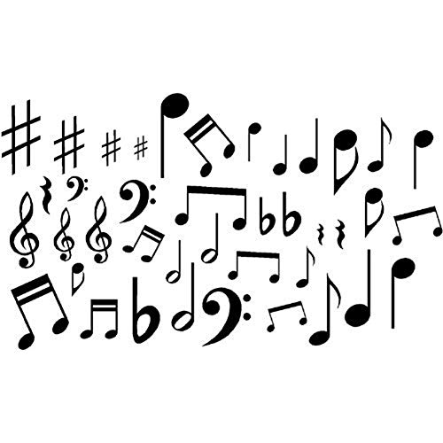 dianhai306 Música Arte de la Pared Pegatinas Notas Musicales Pegatinas Vinilo Pegatinas de Pared calcomanías Pegatinas música decoración Concierto Decoraciones para el hogar