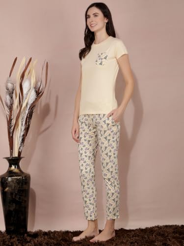 Image of Dollar Missy Women's Combed Cotton T-Shirt Pyjama Night Suit