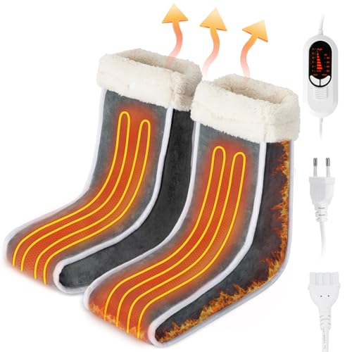 SCZND Elektrischer Fußwärmer für Damen und Herren Seperated Design, Heightened Beheizter Hochwärmer für kalte Füße mit 6...