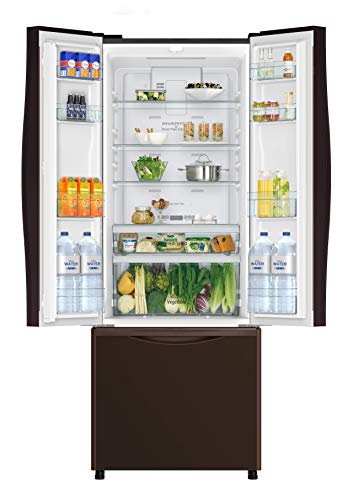 Image of Hitachi 451 L 5 Star With Automatic Inverter Multi-Door Refrigerator (R-WB490PND9-(GBW), Brown)